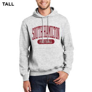 SH Hawks Football Tall Fleece Hooded Sweatshirt-Ash (Tackle Twill)