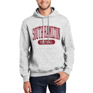 SH Hawks Football Unisex Fleece Hooded Sweatshirt-Ash (Tackle Twill)