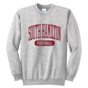 SH Hawks Football Unisex Fleece Crewneck Sweatshirt-Ash (Tackle Twill)