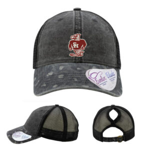 SH Hawks Football Infinity Her Women’s Printed Visor with Mesh Back Cap-Black/Black Leopard