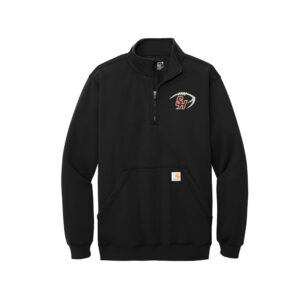 SH Hawks Football Carhartt Men Midweight 1/4-Zip Mock Neck Sweatshirt-Black