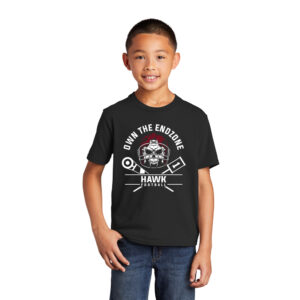 SH Hawks Football Youth Cotton Fan Favorite Short Sleeve Tee-Black