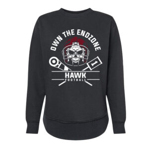 SH Hawks Football LAT Women’s Weekend Fleece Crewneck Sweatshirt-Black