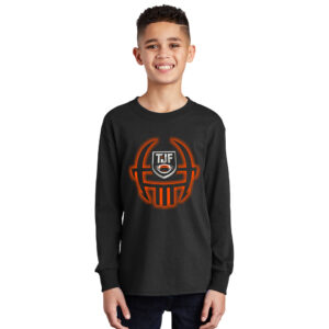 Tiger Junior FB Youth Cotton Long Sleeve Tee-Black