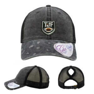 Tiger Junior FB Infinity Her Women’s Printed Visor with Mesh Back Cap-Black/Black Leopard