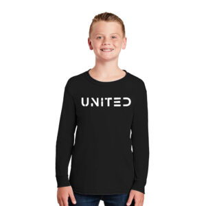 United Soccer Youth Cotton Long Sleeve Tee-Black