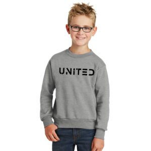 United Soccer Youth Fleece Crewneck Sweatshirt-Athletic Heather