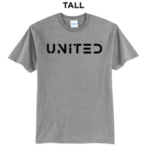 United Soccer Tall Cotton Short Sleeve Tee-Grey