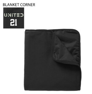 United Soccer Port Authority Fleece  Poly Travel Blanket  50 x 60-Black