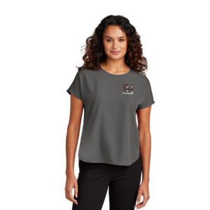 WACC Mercer and Mettle Women’s Stretch Crepe Crew-Anchor Grey