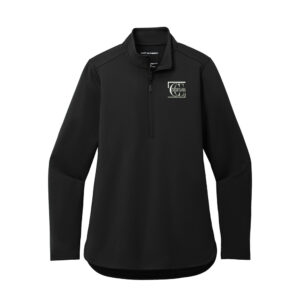 WACC Port Authority Ladies C-FREE Double Knit 1/4-Zip-Deep Black