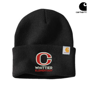 Whittier Staff Carhartt Acrylic Watch Cap 2.0 beanie stocking cap with cuff- Black