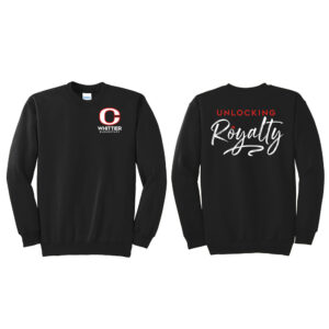 Whittier Staff Unisex Fleece Crewneck Sweatshirt-Black