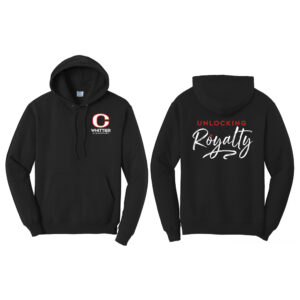 Whittier Staff Unisex Fleece Hooded Sweatshirt-Black