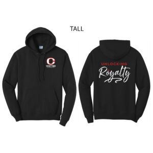 Whittier Staff Tall Fleece Hooded Sweatshirt-Black