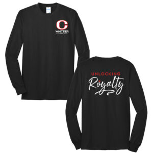 Whittier Staff Unisex Cotton Long Sleeve Tee-Black