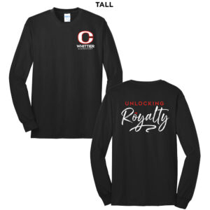 Whittier Staff Tall Cotton Long Sleeve Tee-Black