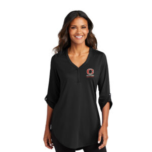 Whittier Staff Port Authority Ladies City Stretch 3/4-Sleeve Tunic-Black