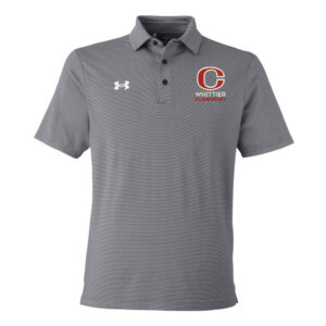 Whittier Staff Men Under Armour DRIVE Team Stripe Premium Polo – BLACK