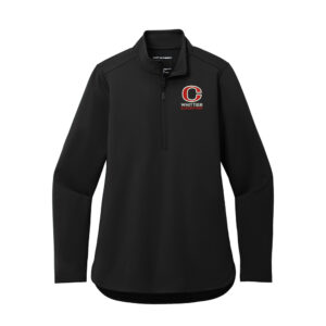 Whittier Staff Port Authority Ladies C-FREE Double Knit 1/4-Zip-Deep Black