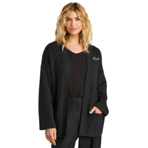 Adcraft Mercer and Mettle Women’s Open Cardi-Deep black