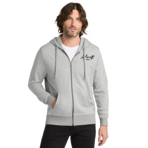 Adcraft Allmade Unisex Organic French Terry Full-Zip Hoodie-Granite Grey Heather