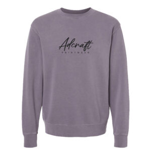 Adcraft Independent Trading Midweight-Pigment Dyed crewneck sweatshirt Unisex-Plum