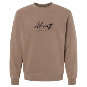 Adcraft Independent Trading Midweight-Pigment Dyed crewneck sweatshirt Unisex-Clay