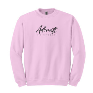 Adcraft Unisex Fleece Crewneck Sweatshirt-Light pink