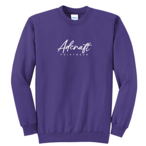 Adcraft Unisex Fleece Crewneck Sweatshirt-Purple