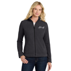 Adcraft Port Authority Ladies Ultra Warm Brushed Fleece Jacket-Graphite/Deep Black