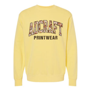 Adcraft Unisex Independent Trading Midweight-Pigment Dyed crewneck sweatshirt-Yellow