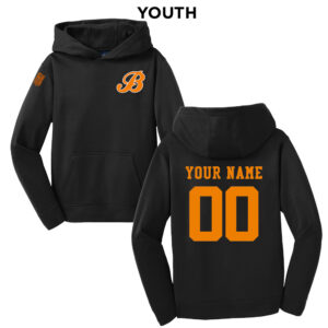 Barnstormers YOUTH Sport Wick Performance Fleece Hooded Pullover-Black