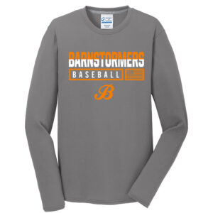 Barnstormers Men Long Sleeve Essential Blended Performance Tee-Medium Grey
