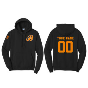 Barnstormers Unisex Fleece Hooded Sweatshirt-Black