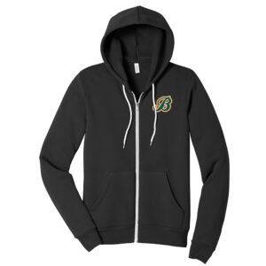 Barnstormer Boltz SB Bella and Canvas Unisex Sponge Fleece Full Zip Hoodie-Black