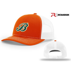 Barnstormer Boltz SB Richardson Pro Mesh Adjustable Trucker Cap Split-Orange/White