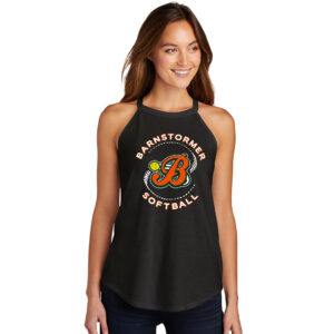 Barnstormer Boltz SB District Made Ladies Perfect Tri Rocker Tank-Black