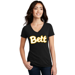 Bett District Made Ladies Perfect Blend V-Neck Tee-Black
