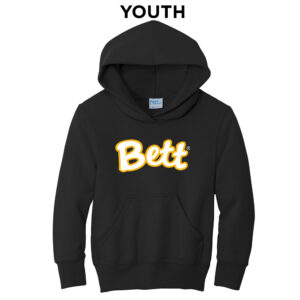 Bett Youth Fleece Hooded Sweatshirt-Black