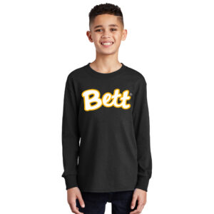 Bett Youth Cotton Long Sleeve Tee-Black