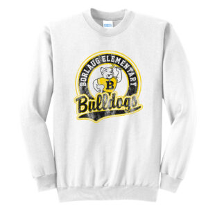 Borlaug Elementary Unisex Fleece Crewneck Sweatshirt-White