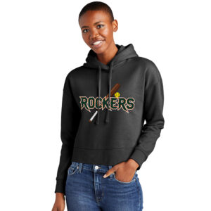 Barnstormer Rockers Women’s VIT Crop Fleece Hoodie-Black