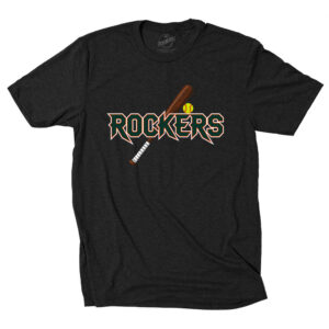 Barnstormer Rockers Rah Rah Unisex clothing District Perfect Tri-blend  Crew Tee-Black Frost