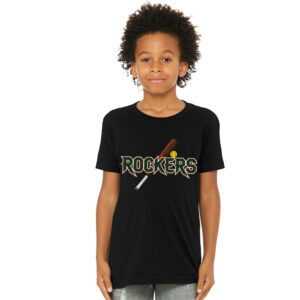 Barnstormer Rockers Bella Canvas YOUTH Short Sleeve Jersey tee-Black