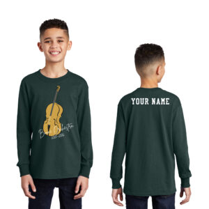 Boone Orchestra Youth Cotton Long Sleeve Tee-Dark Green