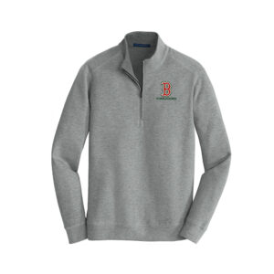 Toreadors Port Authority Men Interlock 1/4 Zip-Medium Heather Grey/Charcoal Heather