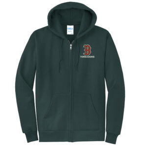 Toreadors Unisex Classic Full-Zip Hooded Sweatshirt-Dark Green