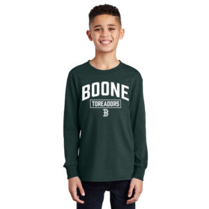 Toreadors Youth Cotton Long Sleeve Tee-Dark Green
