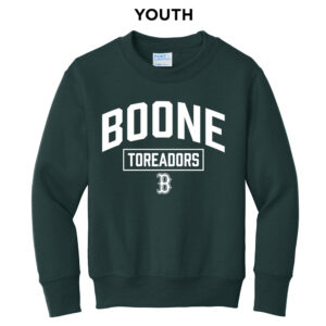 Toreadors Youth Fleece Crewneck Sweatshirt-Dark Green